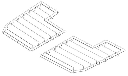 Universal Two Piece Hood Louvers